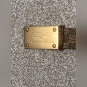 Louis Vuitton Inventeur gold buckle belt